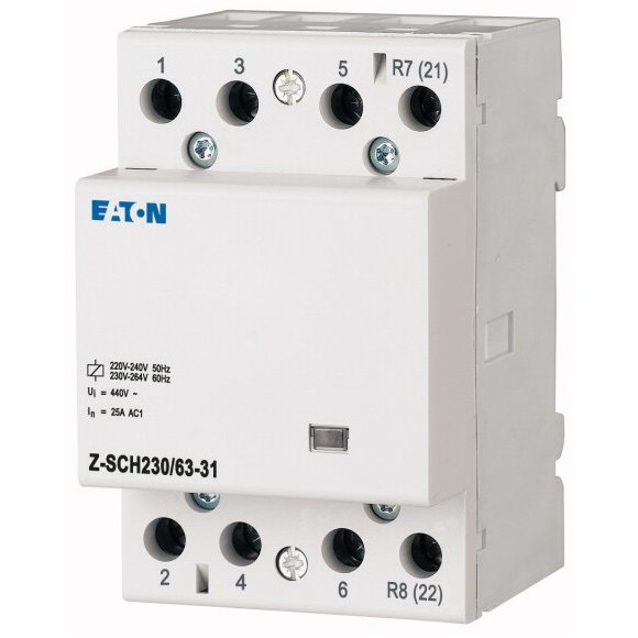 Contactor pe sina 63A 3NO+1NC Z-SCH230/63-31 bobina 230V Eaton 248858