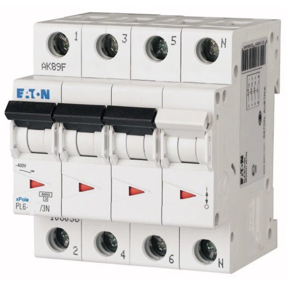 Siguranta automata 4P (3P+N) 6A Eaton PL6-C6/3N Eaton 106907