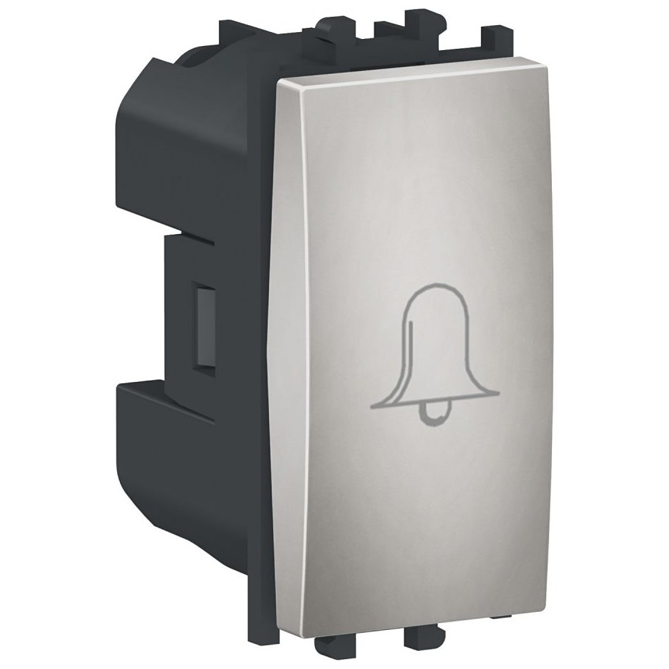Intrerupator cu revenire,simbol sonerie 1 modul Schneider Easy Styl LMR0130004, argintiu