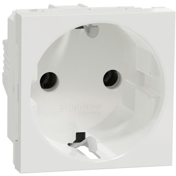 Priza schuko 2M Schneider Noua Unica NU303618, alb