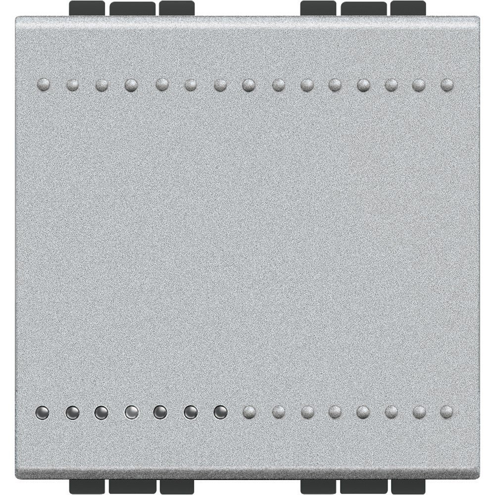 Intrerupator cu revenire (sonerie) 2 module 10A Living Light Bticino NT4005M2A, argintiu