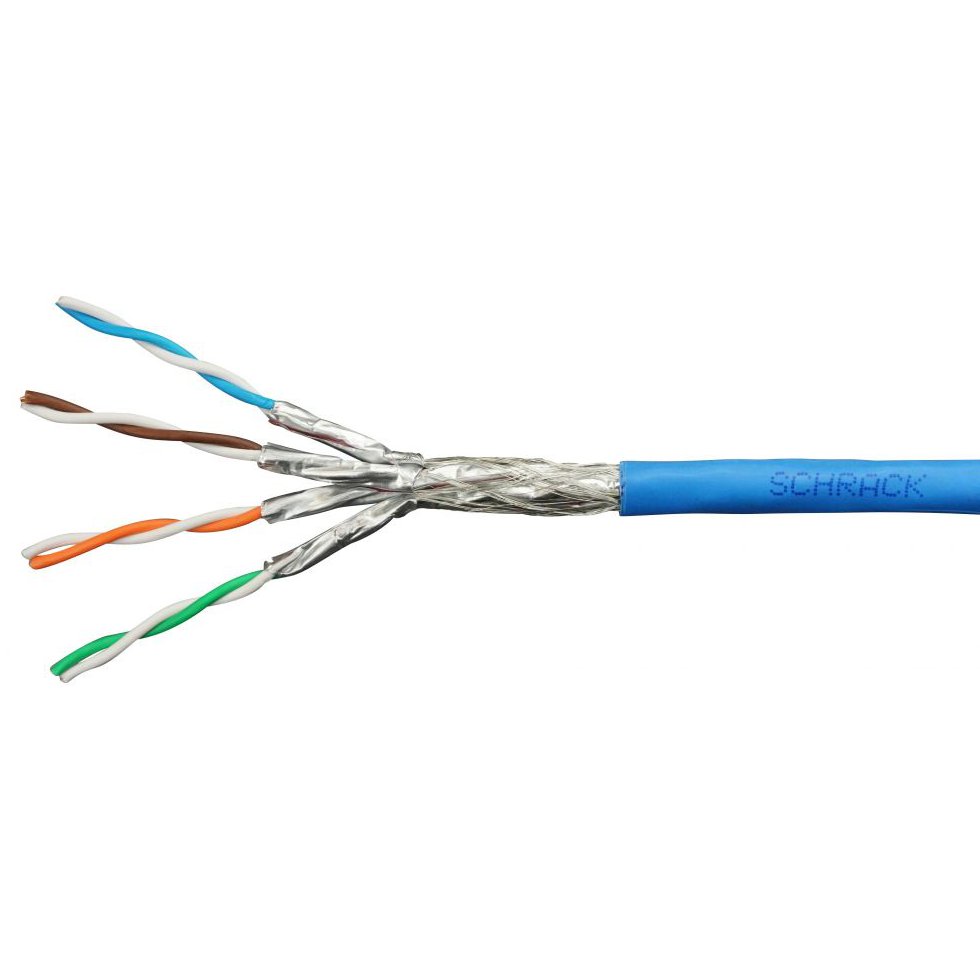 Rola 305 ml cablu F/UTP Cat.5e, 4x2xAWG24/1, LS0H, Eca, albastru Schrack HSEKF424H1