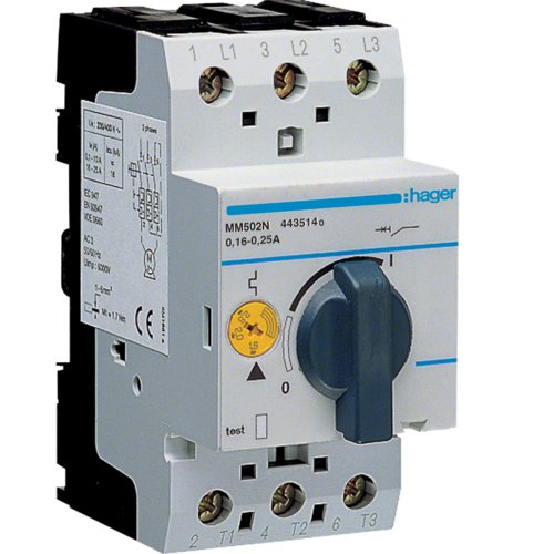 Disjunctor protectie motor 0,16-0,25A Hager MM502N
