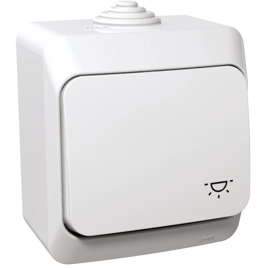 Intrerupator revenire cu indicator luminos Schneider Cedar WDE000513, alb