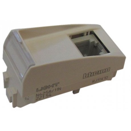 Priza RJ11 1 modul Living Light Bticino N4258/11N, alb