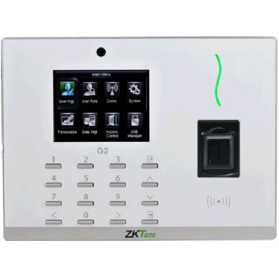 Terminal de pontaj si control acces identificare cu amprenta si RFID ZKTeco G2