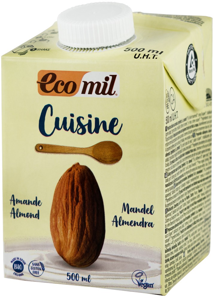Crema vegetala bio din migdale, pentru gatit, 500ml Ecomil Cuisine