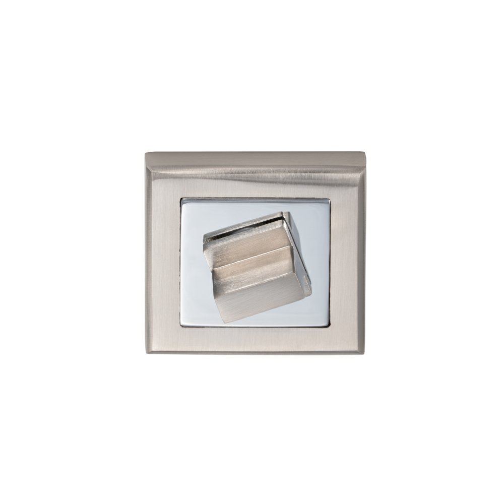 Set rozeta patrata usi lemn interior Gato, 54 mm, zamac, finisaj nichel satinat