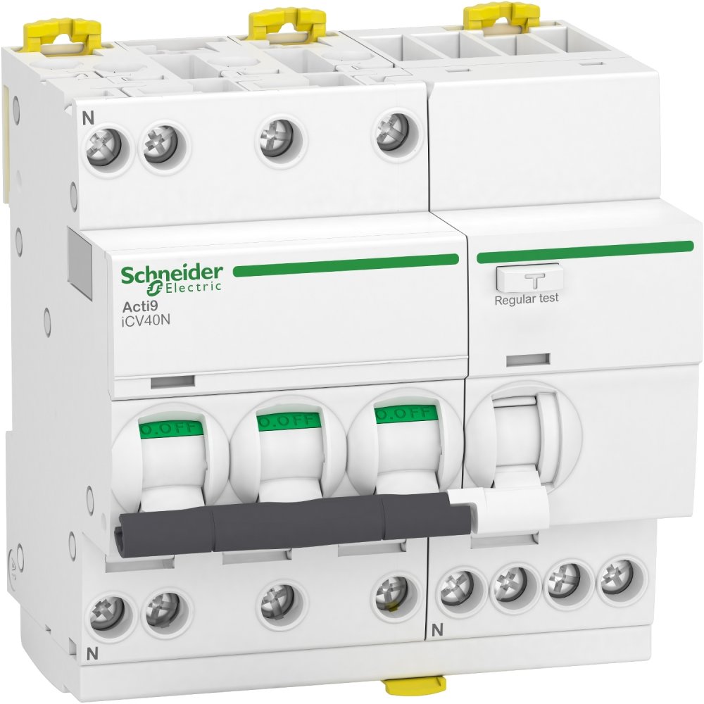 Intrerupator automat RCBO Acti9, iCV40N 3P+N C 32A 6kA 300mA tip AC Schneider A9DE7732