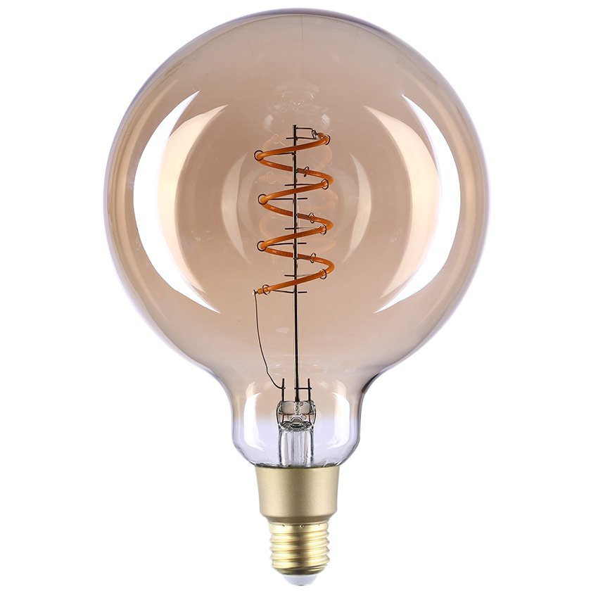 Bec inteligent Shelly Vintage G125, Dimmer, Wi-Fi, E27, 4W, 260 LM, control aplicatie, Amazon Alexa si Google Assistant 3800235262108
