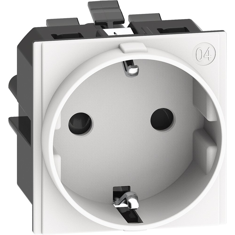 Priza standard german cu borne automate Bticino Living Now KW4141A, alb