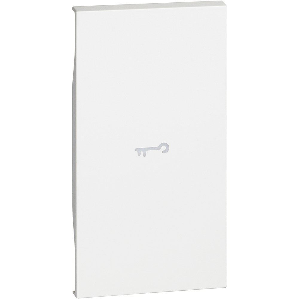 Tasta iluminabila 2 module simbol cheie Bticino Living Now KW01M2F, alb