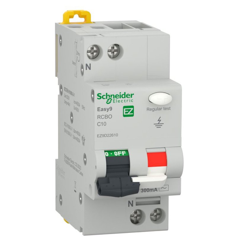 Intrerupator automat diferential RCBO Easy9 1P+N 10A/300mA tip AC Schneider EZ9D22610