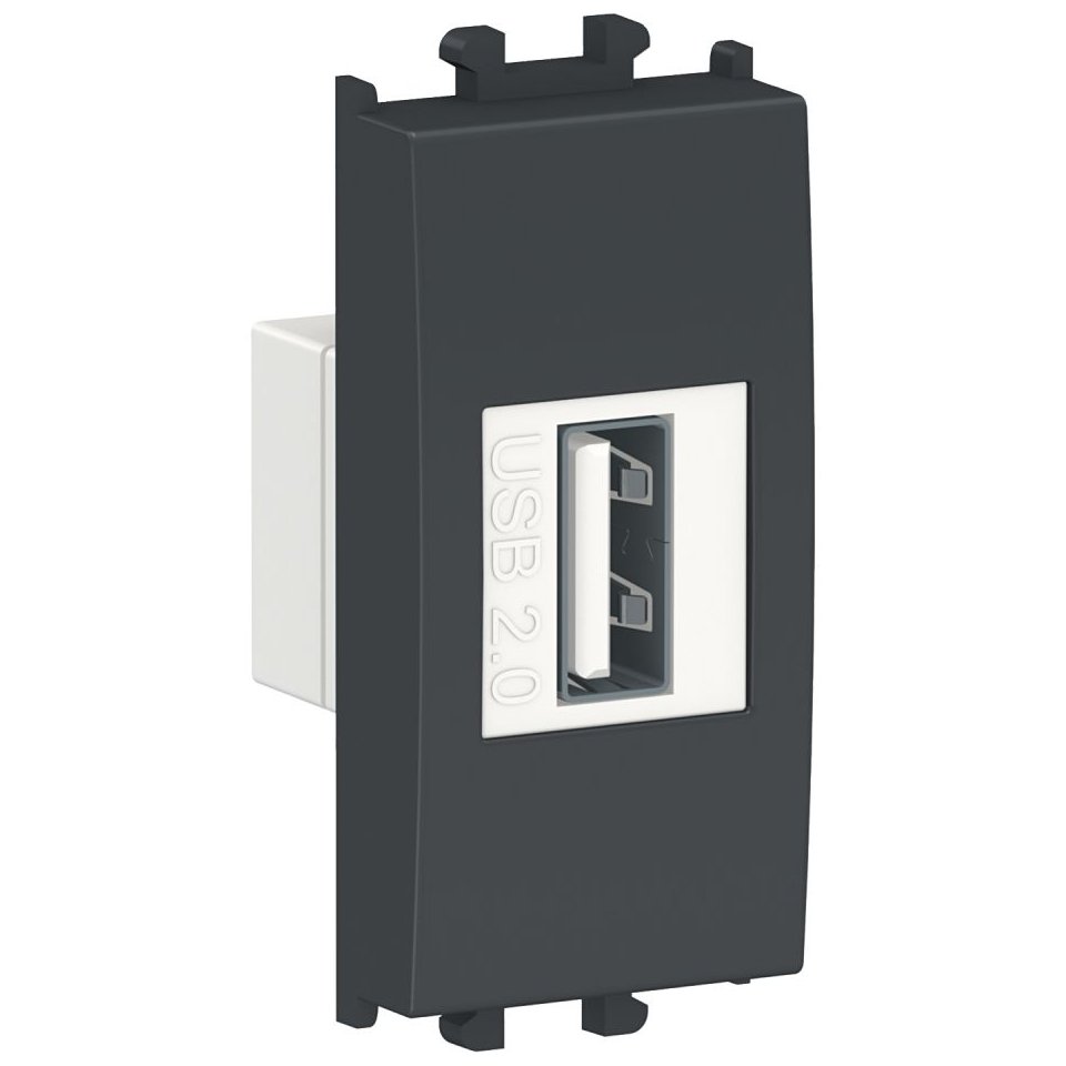 Priza transfer date USB 1M Schneider Easy Styl LMR9810004, argintiu