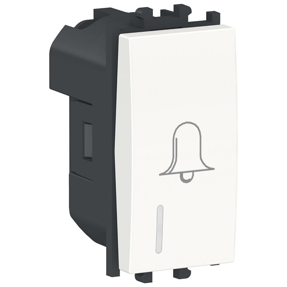 Intrerupator cu revenire, indicator luminos, simbol sonerie,1M Schneider Easy Styl LMR1490001, alb