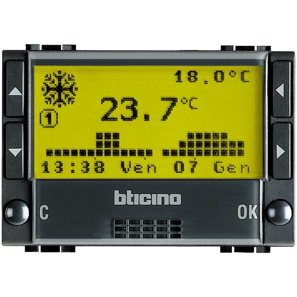 Cronotermostat 3M Bticino Living Light L4451, antracit