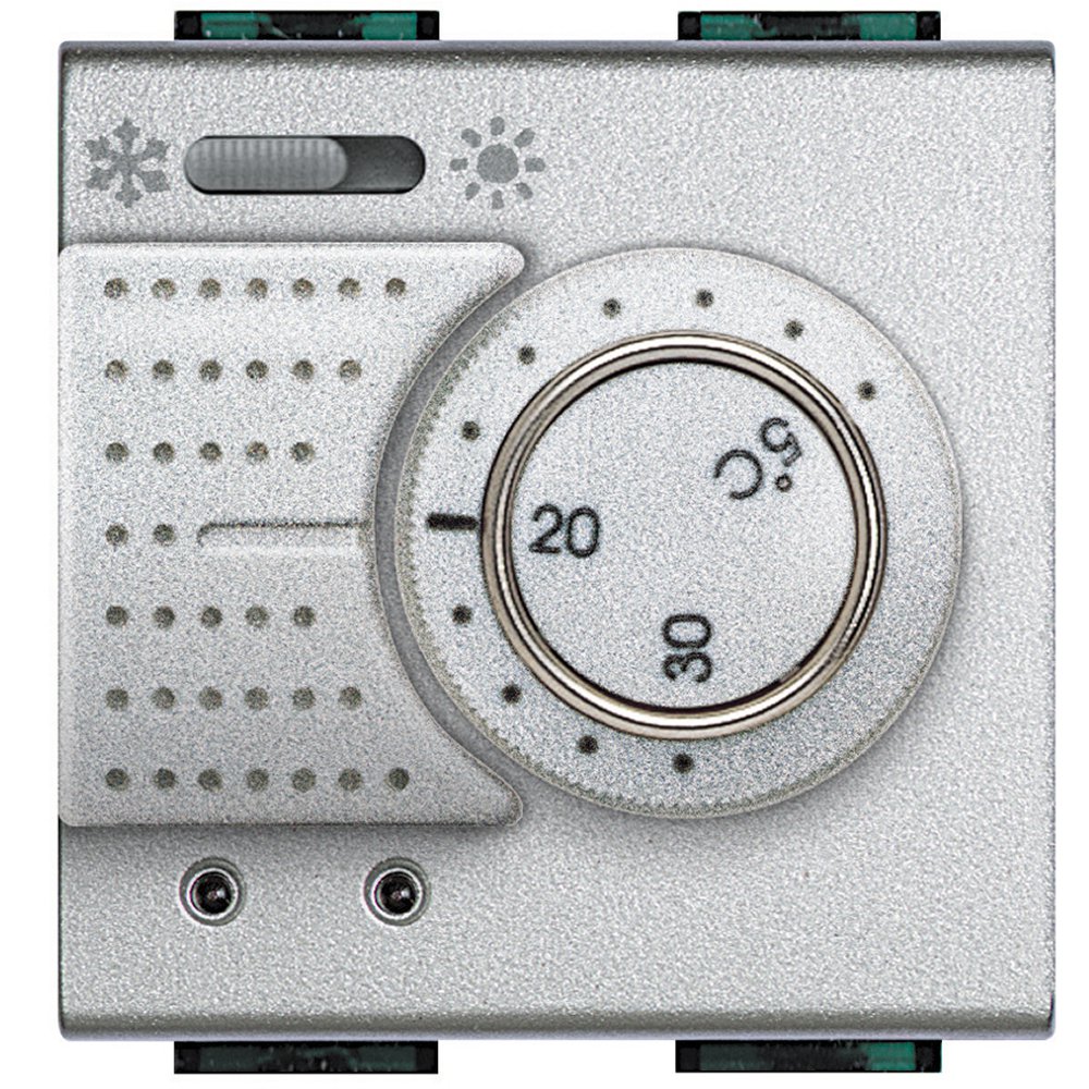 Termostat electronic comutator vara/iarna Bticino Living Light NT4442, argintiu