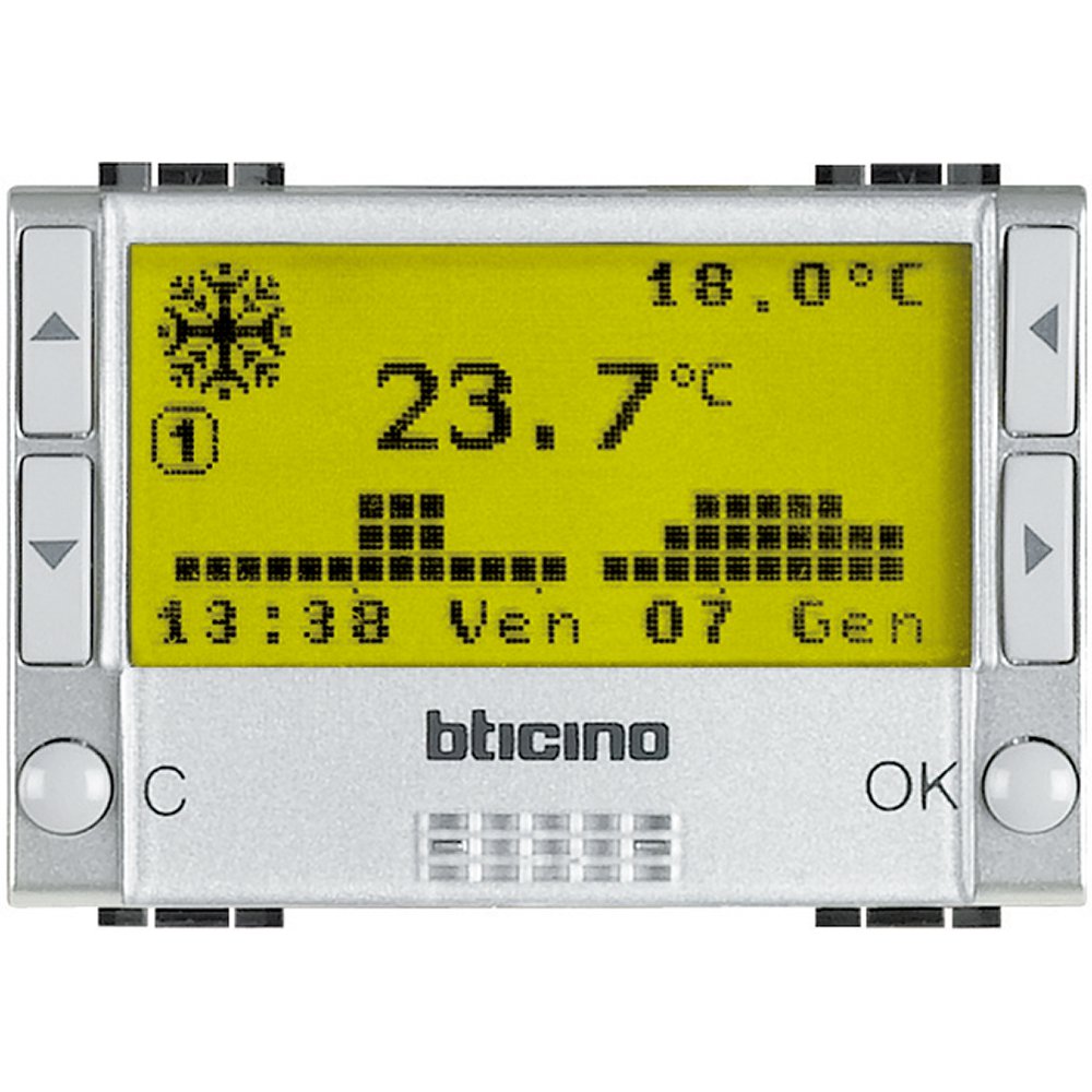 Cronotermostat Bticino Living Light NT4451, alb