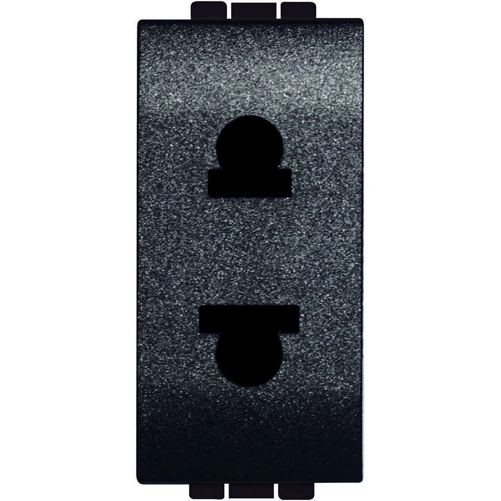Priza standard euroamerican Bticino Living Light L4125, antracit