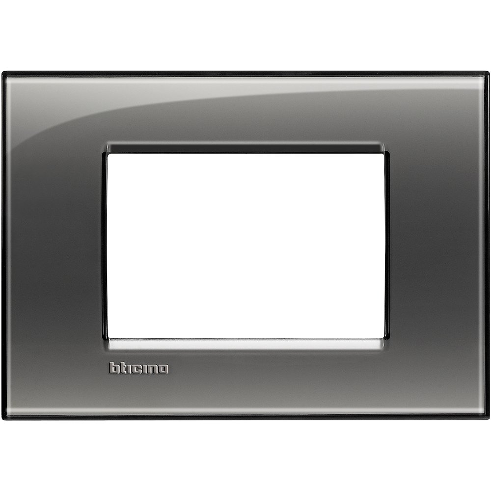 Rama ornament 3 module Bticino Living Light LNA4803KF, cenusiu