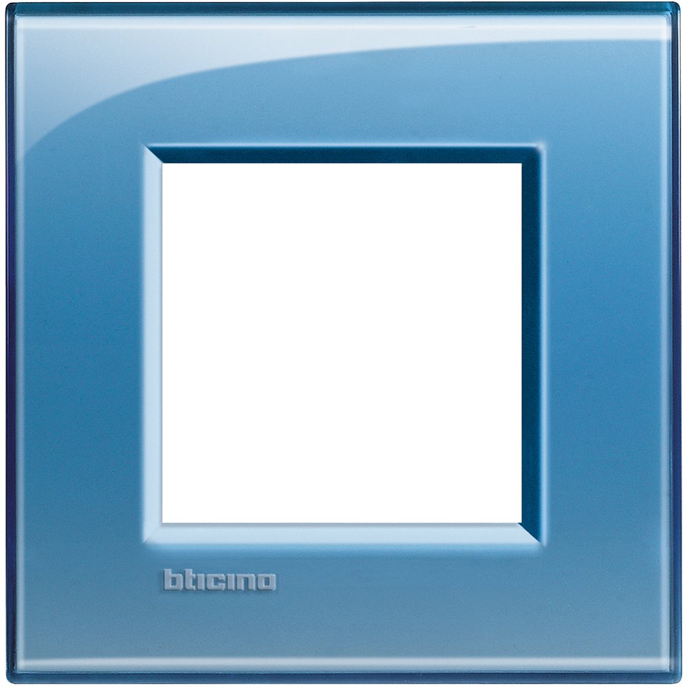 Rama ornament 2 module Bticino Living Light LNA4802AD, albastra