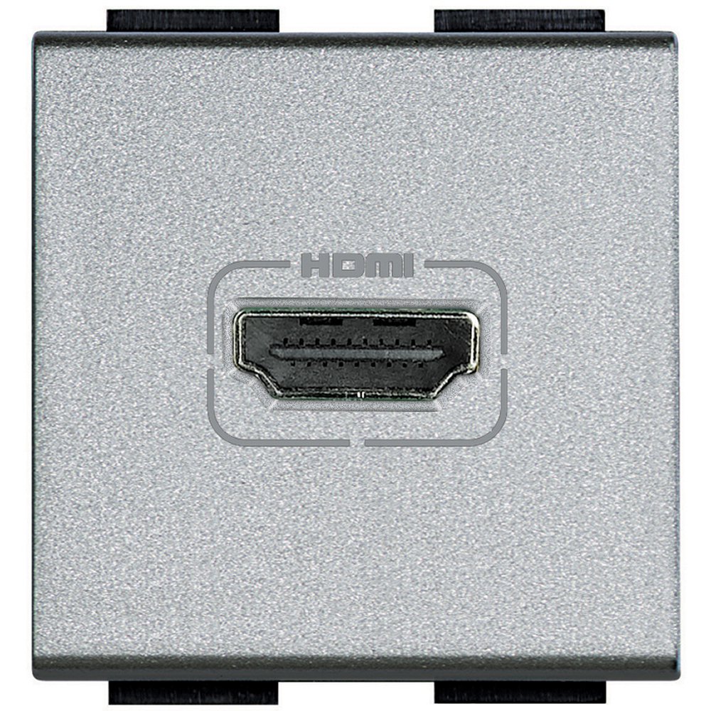 Priza HDMI 2 module Bticino Living Light NT4284, argintiu