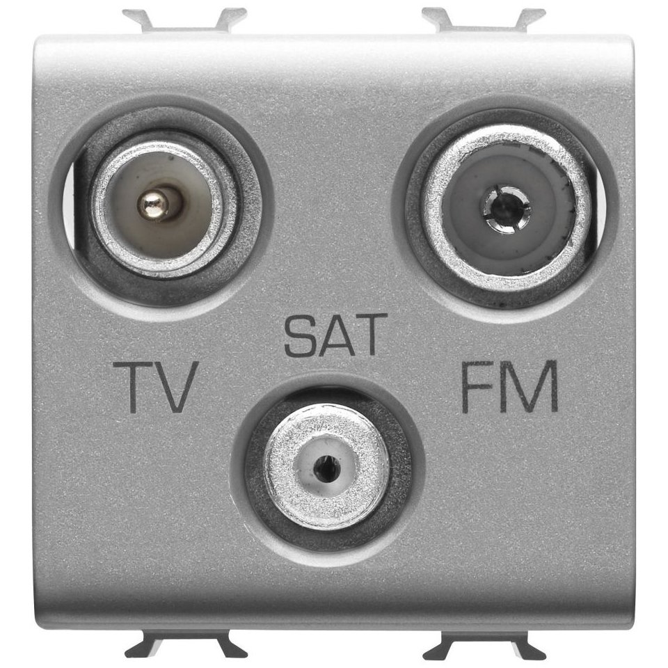 Priza 2M TV/FM/SAT directa Gewiss Chorus GW14382, titan