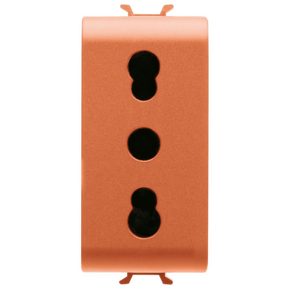 Priza 1M 16A pentru linii dedicate standard italian Gewiss Chorus GW10233, portocaliu