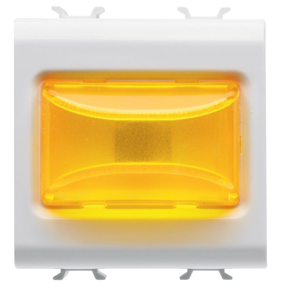 Lampa semnalizare reliefata portocalie 2 module 12V ac/dc / 230V ac Gewiss Chorus GW10634