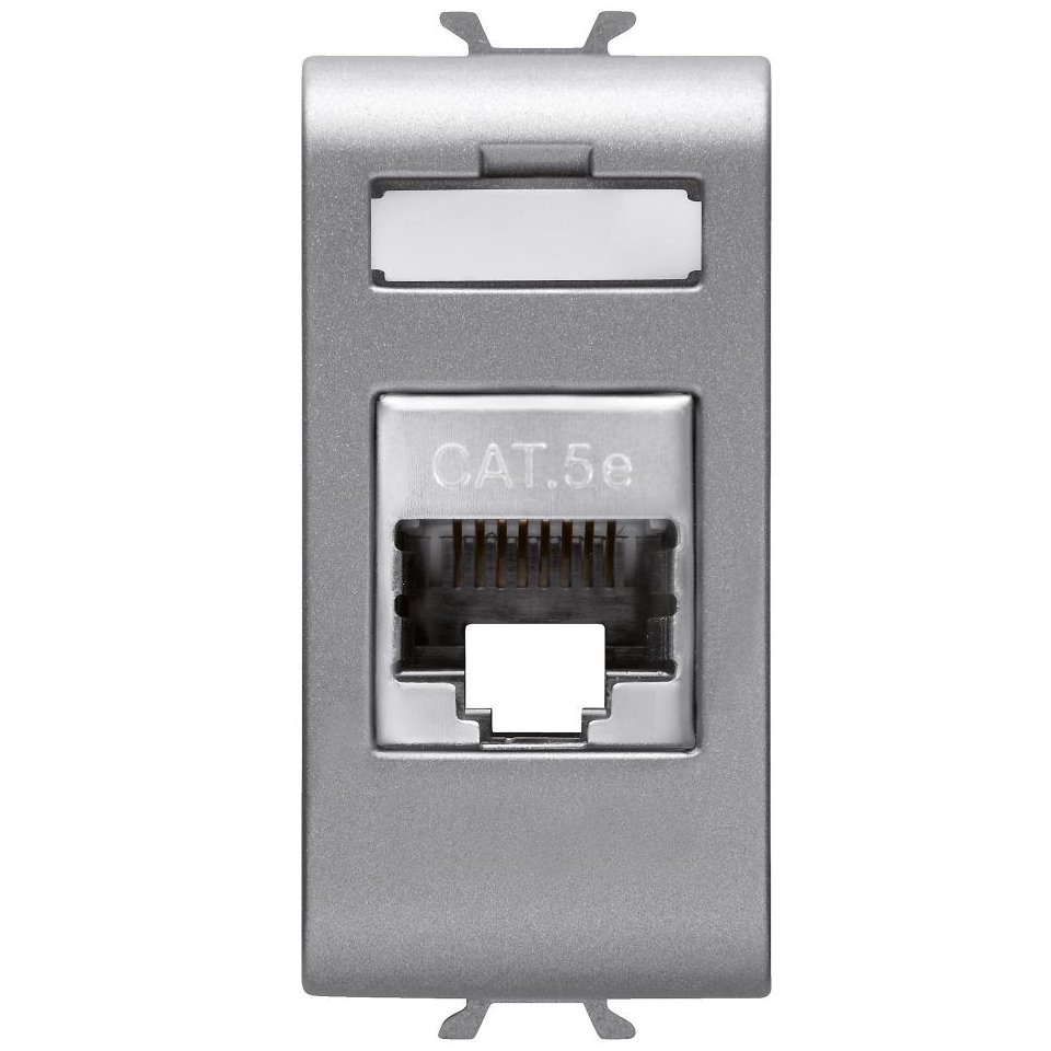 Priza date RJ45 Cat5e Ftp 1 modul Gewiss Chorus GW14422, titan