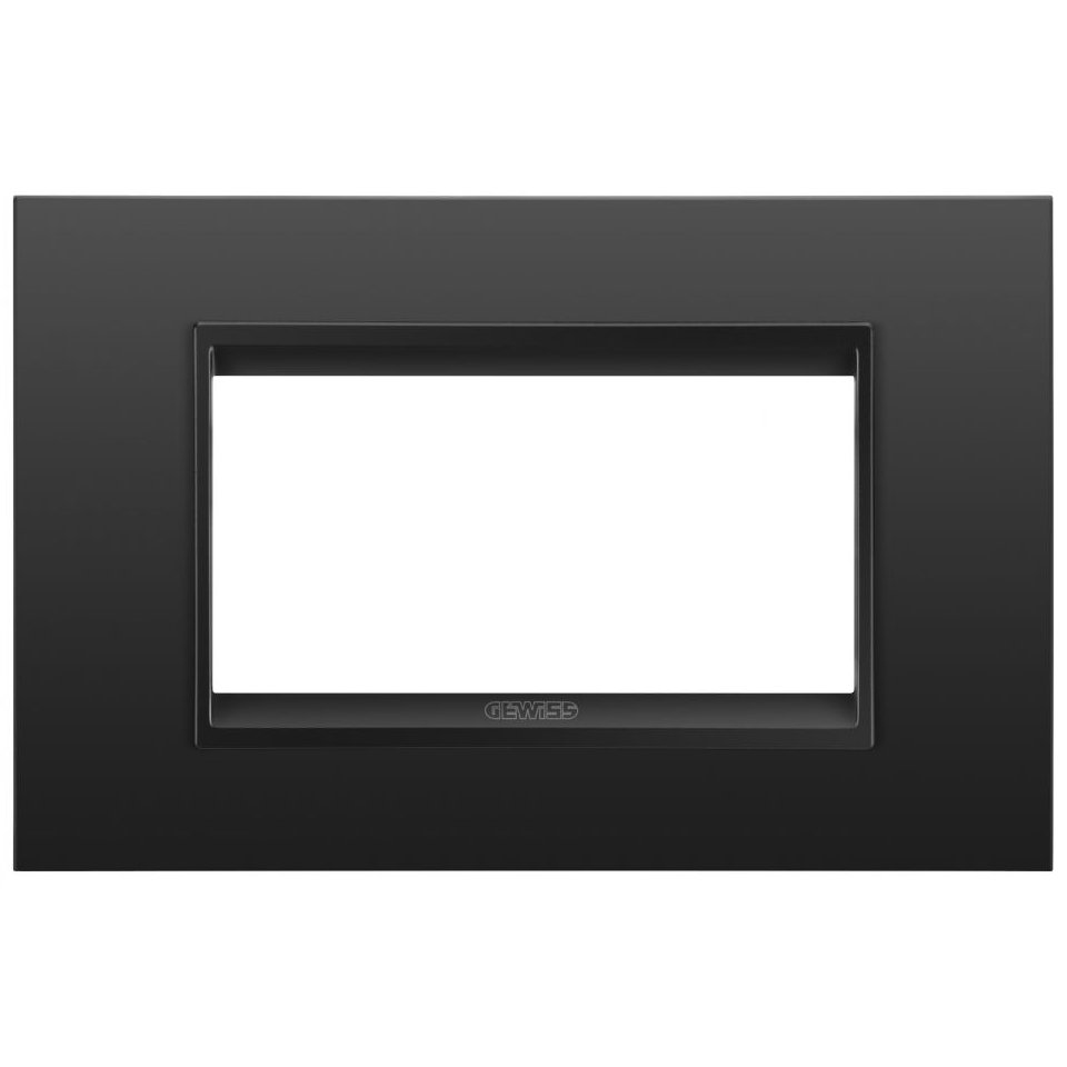 Rama ornament 4 module Gewiss Chorus Lux GW16204XM, negru satinat monocrom