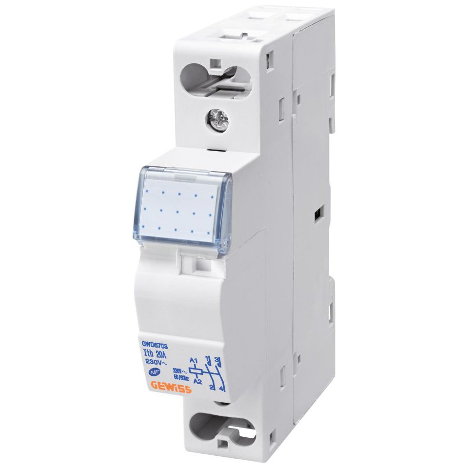 Contactor 20A 1ND+1NI 24V 1M Gewiss GWD6706