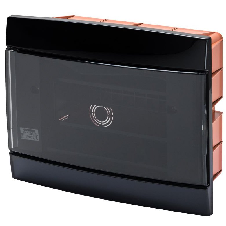 Tablou decorativ incastrat 8+1/2 module negru Gewiss GW40225TN