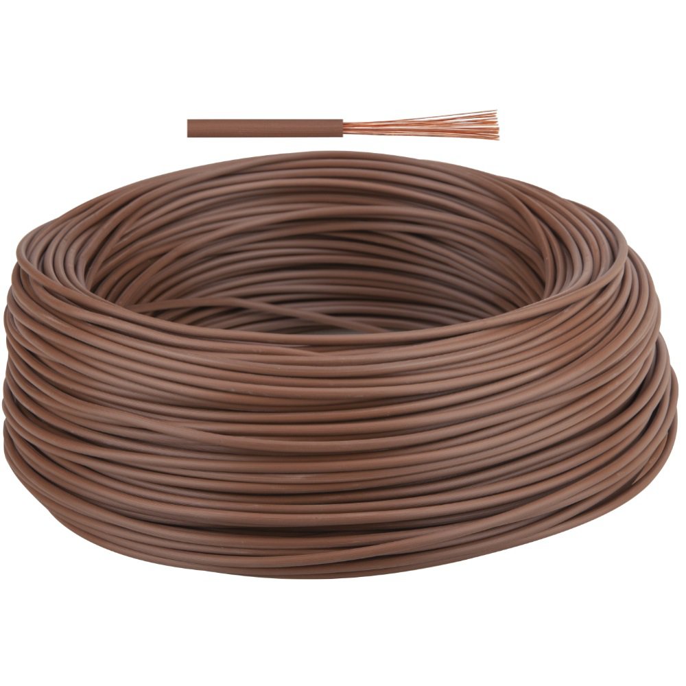 Rola 100m conductor litat din cupru MYF 4 (H07V-K) maro