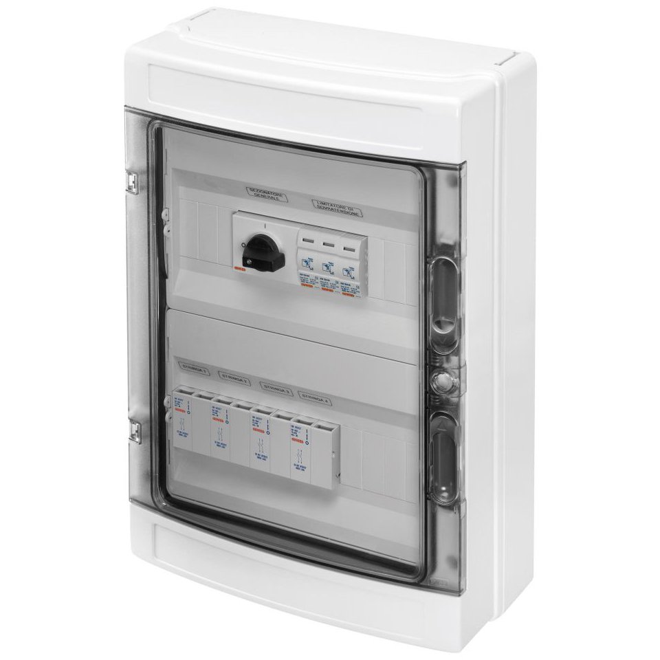 Tablou 4 siruri pentru sistemele fotovoltaice 1000V DC 32A Gewiss GWD9908