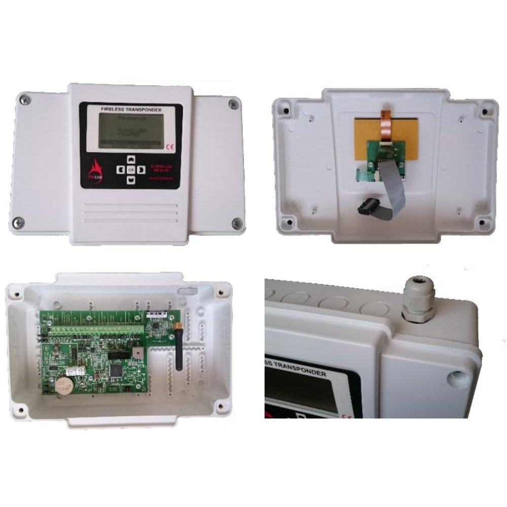 Transponder wireless Fireless 1123-LCD FULL cu LCD pentru centrale conventionale si adresabile, protocoalele ZETA MKII si APOLLO XP95