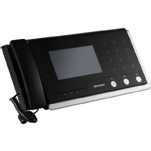 Video Intercom Master Station Hikvision DS-KM8301; Glass panel and aluminum-alloy bracket; Supports live view of door stations
