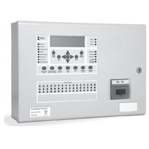 Centrala de incendiu cu 4 bucle Kentec ENSH63164 03 cu 16 LED-uri de zona, montaj aparent, cu cheie de activare