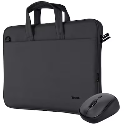 Set Geanta Laptop Bologna 16inch/40cm + Mouse Optic USB Wireless Negru