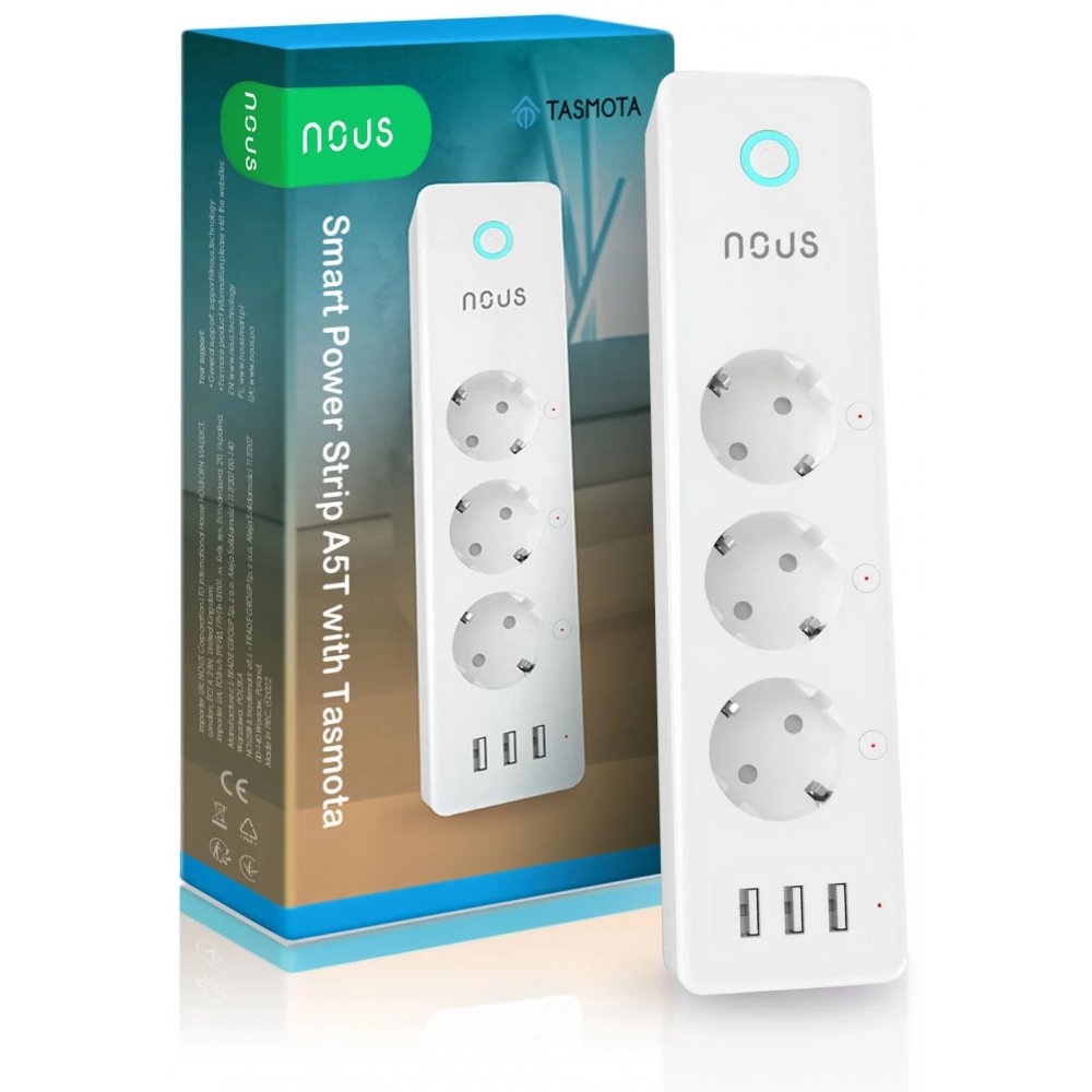 Prelungitor Smart Nous A5T, Wifi, 15A, Tasmota / 5907772033555
