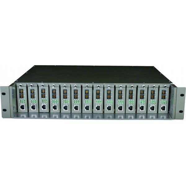 Sasiu rackabil 14-sloturi TP-LINK TL-MC1400, 19 inch, sursa AC,
