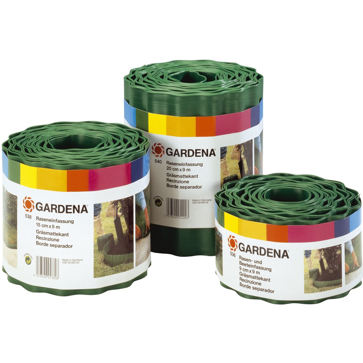 separator de gazon, 20 cm, verde