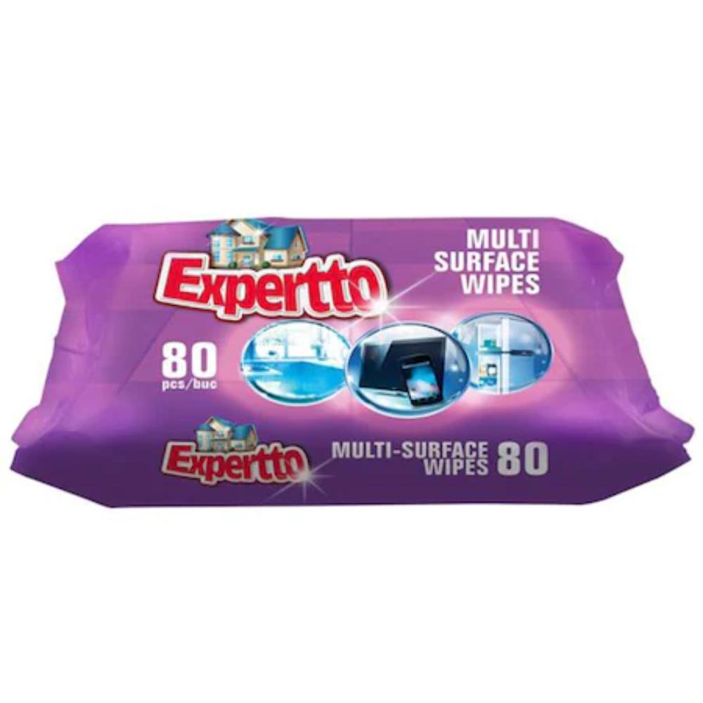 Servetele umede antibacteriene Expertto, multi suprafete, 80 buc