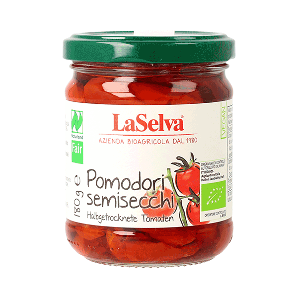Rosii bio semi-uscate in ulei de masline, 180g LaSelva