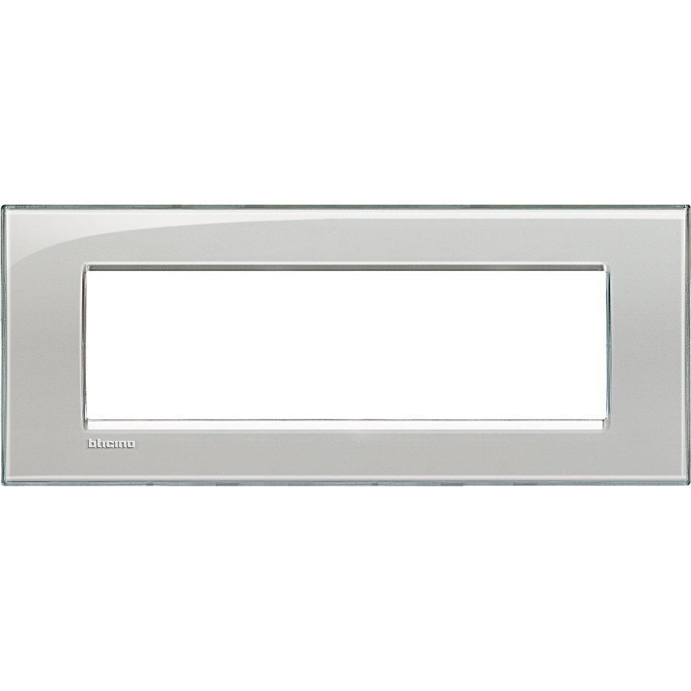 Rama ornament 7 module Bticino Living Light LNA4807KG, gri gheata