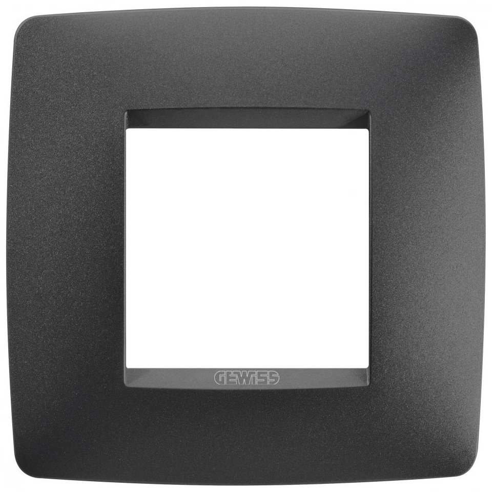 Rama ornament 2 module Gewiss Chorus One GW16122VN, negru satin