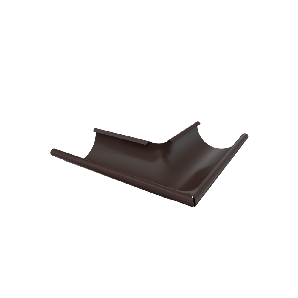 Coltar exterior jgheab Metigla, tabla otel, maro RAL 8017, diametru 165 mm