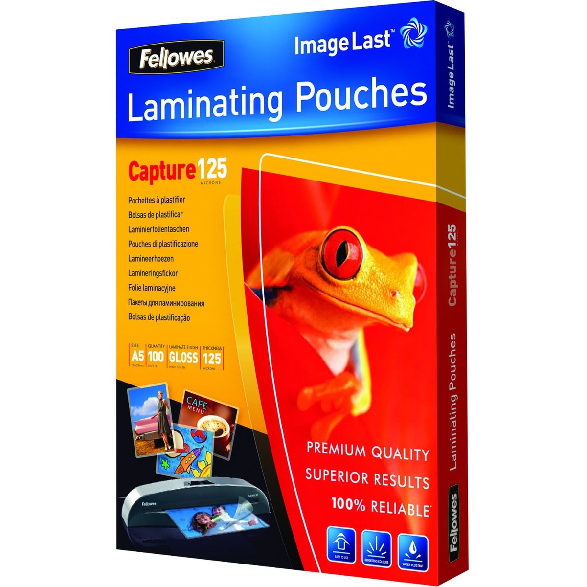 Folie Laminator Fellowes, A5, negru / alb
