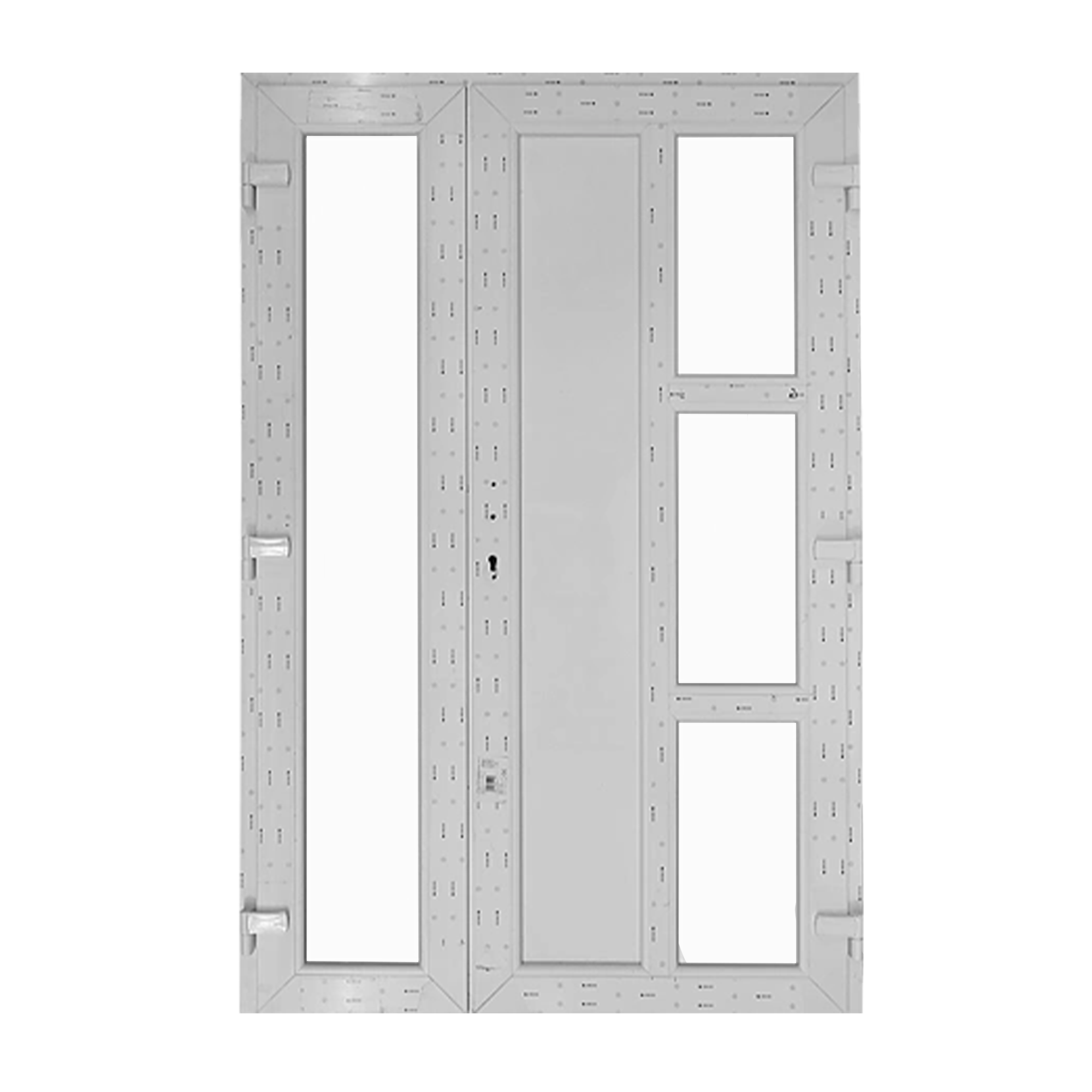 Usa PVC pentru intrare, alb, 135 x 205 cm, dreapta
