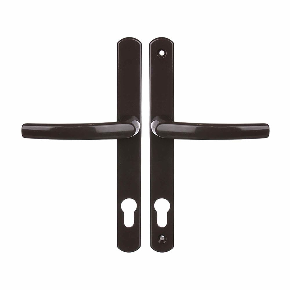 Maner usa interior Ecot Filiz, cu sild pentru cilindru, aluminiu, maro, 92 mm